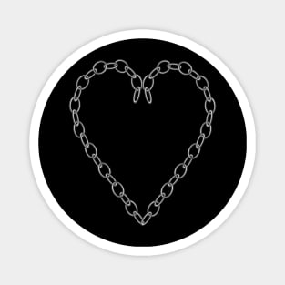 Heart in Silver Chains Digital Art Magnet